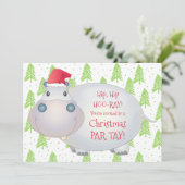 ヒッポポポタムスキッズクリスマスホリデーパーティー 招待状 (スタンド正面)