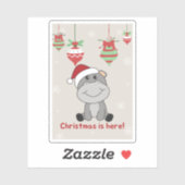 ヒッポメリークリスマスウィンターアニマルズヒッポステッキ シール (シート)