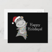 ヒッポメリークリスマスウィンターアニマルズヒッポスポスカ ポストカード (正面/裏面)