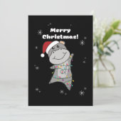 ヒッポメリークリスマスウィンターアニマルヒッポアダルト シーズンカード (スタンド正面)