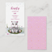 ヒッポリバーアドベンチャーガールベビーシャワー エンクロージャーカード (正面/裏面)