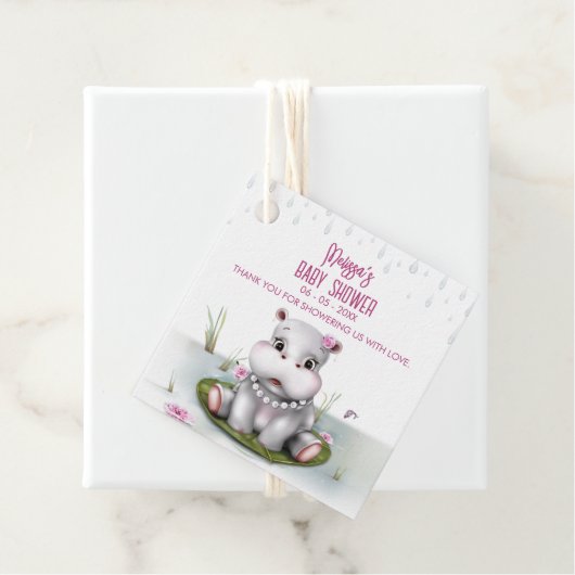 ヒッポリバーアドベンチャーガールベビーシャワー フェイバータグ (インサイチュ)