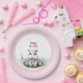 ヒッポリバーアドベンチャーガールベビーシャワー ペーパープレート (パーティー)