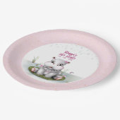 ヒッポリバーアドベンチャーガールベビーシャワー ペーパープレート (アングル)