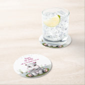 ヒッポリバーアドベンチャーガールベビーシャワー ラウンドペーパーコースター (インサイチュ)