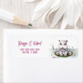 ヒッポリバーアドベンチャーガールベビーシャワー ラベル (インサイチュ)