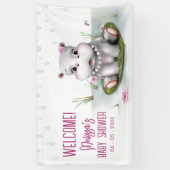 ヒッポリバーアドベンチャーガールベビーシャワー 横断幕 (縦)