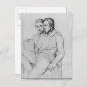 ヒッポリートとポール・フランドリンのダブルポートレート ポストカード (正面/裏面)