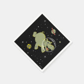 ヒッポ動物の宇宙 スタンダードカクテルナプキン (角)