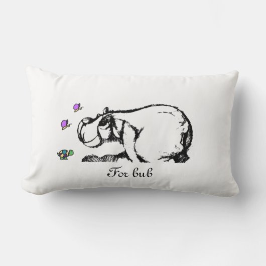 ヒッポ妊婦の枕 ランバークッション (正面)