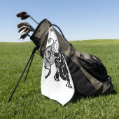 ヒッポ怒モノグラム ゴルフタオル (グリーン)