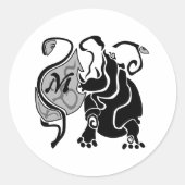 ヒッポ怒モノグラム ラウンドシール (正面)