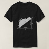 ヒッポ数学の分析おもしろい皮肉ユーモア先生 Tシャツ (デザイン正面)