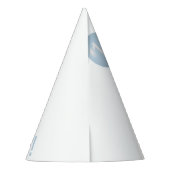 ヒッポ誕生日ソフトブルー パーティーハット (裏面)