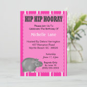 ヒッポ誕生日招待状 招待状 (スタンド正面)