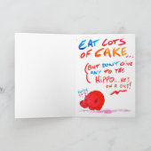 ヒッポ誕生日 カード (内部)