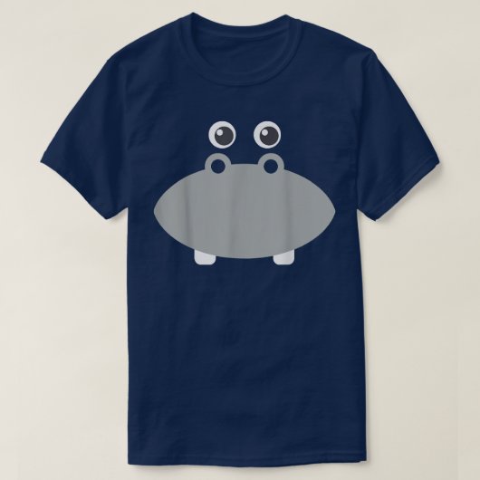 ヒッポ顔衣装ハロウィンフリ私はヒッポF Tシャツ (デザイン正面)