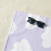 ヒッポ飛んでいるイラストレーション ビーチタオル (インサイチュ)