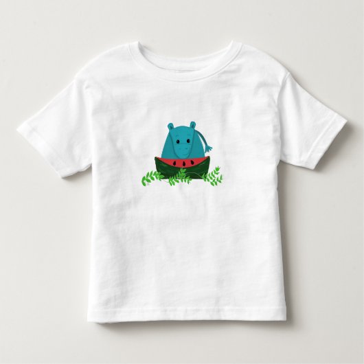 ヒッポ食べスイカ トドラーTシャツ (正面)