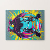 ヒッポ鮮やか動物 ジグソーパズル (横)