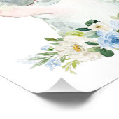 ヒッポ，サファリ，ジャングル，青い花，男の子の子供部屋 フォトプリント            (角)