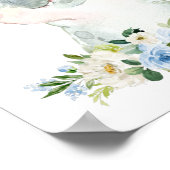 ヒッポ,サファリ,ジャングル,青い花,男の子の子供部屋 ポスター (角)