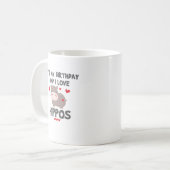ヒッポ·ラバー私の誕生日とヒッポスが好き コーヒーマグカップ (正面左)