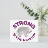 ヒッポ、強い新しいお尻 ポストカード (スタンド正面)