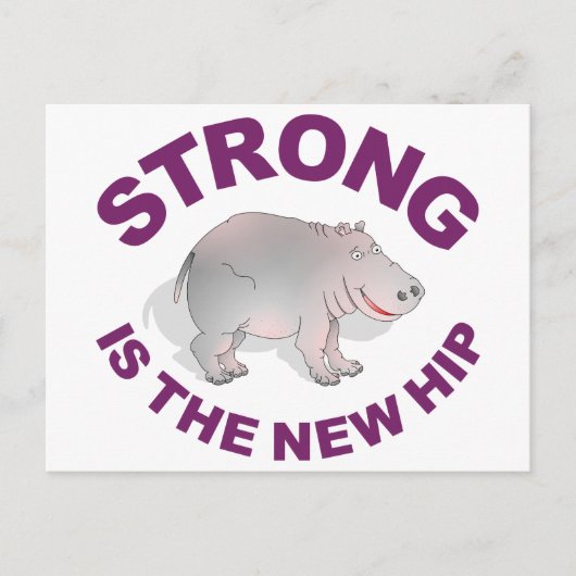 ヒッポ、強い新しいお尻 ポストカード (正面)