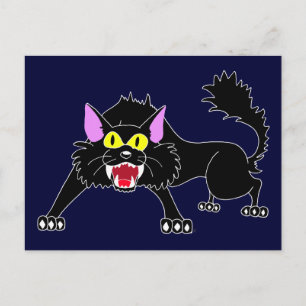 ヒッ怒シッという黒猫漫画 ポストカード