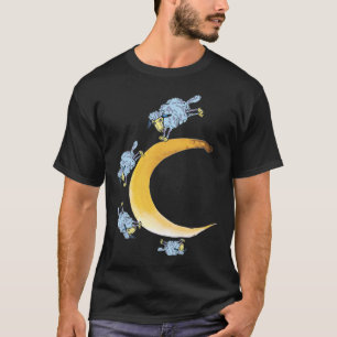 ヒツジおよび月 Tシャツ