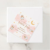 ヒツジきらめく月の星ガールベイビーシャワー フェイバータグ (インサイチュ)
