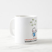 ヒツジせん断の専門家のマグ コーヒーマグカップ (正面左)