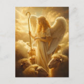 ヒツジとシップの天のセレニティフェムエンジェル ポストカード (正面)