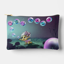 ヒツジと韓国レタリング アクセサリーポーチ