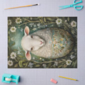 ヒツジのイースター卵 薄葉紙 (クラフト)