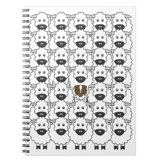 ヒツジのオーストラリアの羊飼い ノートブック (正面)