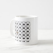 ヒツジのカーディガンのウェルシュコーギー コーヒーマグカップ (正面左)