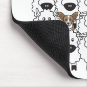 ヒツジのカーディガンのウェルシュコーギー マウスパッド (コーナー)