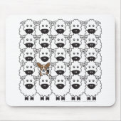 ヒツジのカーディガンのウェルシュコーギー マウスパッド (正面)