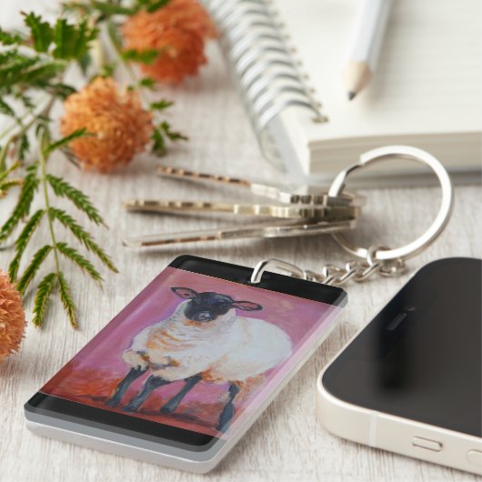 ヒツジのキーホルダー キーホルダー (正面右)