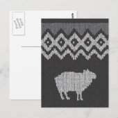 ヒツジのコード – アイスランド ポストカード (正面/裏面)