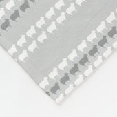 ヒツジのストライプ フリースブランケット (角)