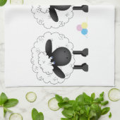 ヒツジのトリオ キッチンタオル (折り畳み)