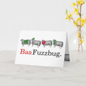 ヒツジのハナバグ編み物クロシェのクリスマス カード (黄色い花)