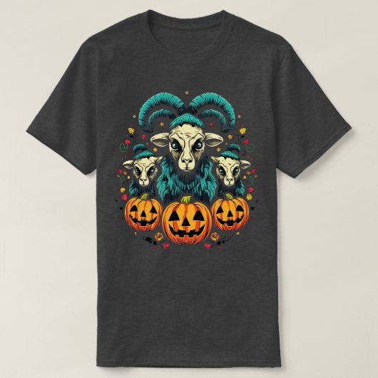 ヒツジのハロウィーン Tシャツ (デザイン正面)
