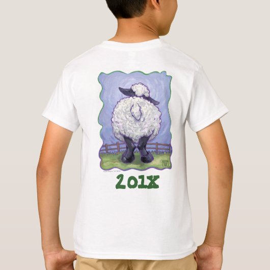 ヒツジのパーティーの中心 Tシャツ (裏面)