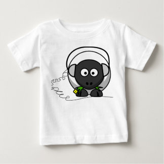 ヒツジのプリントが付いているベビーのティー ベビーTシャツ