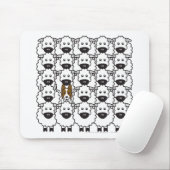 ヒツジのボーダーコリー マウスパッド (マウス)