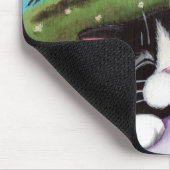 ヒツジのマウスパッドの夢を見ている睡眠の猫およびネズミ マウスパッド (コーナー)